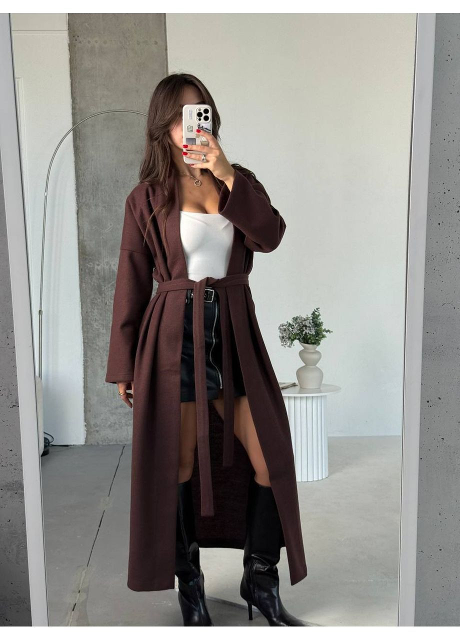 Коричневый демисезонный кардиган No Brand