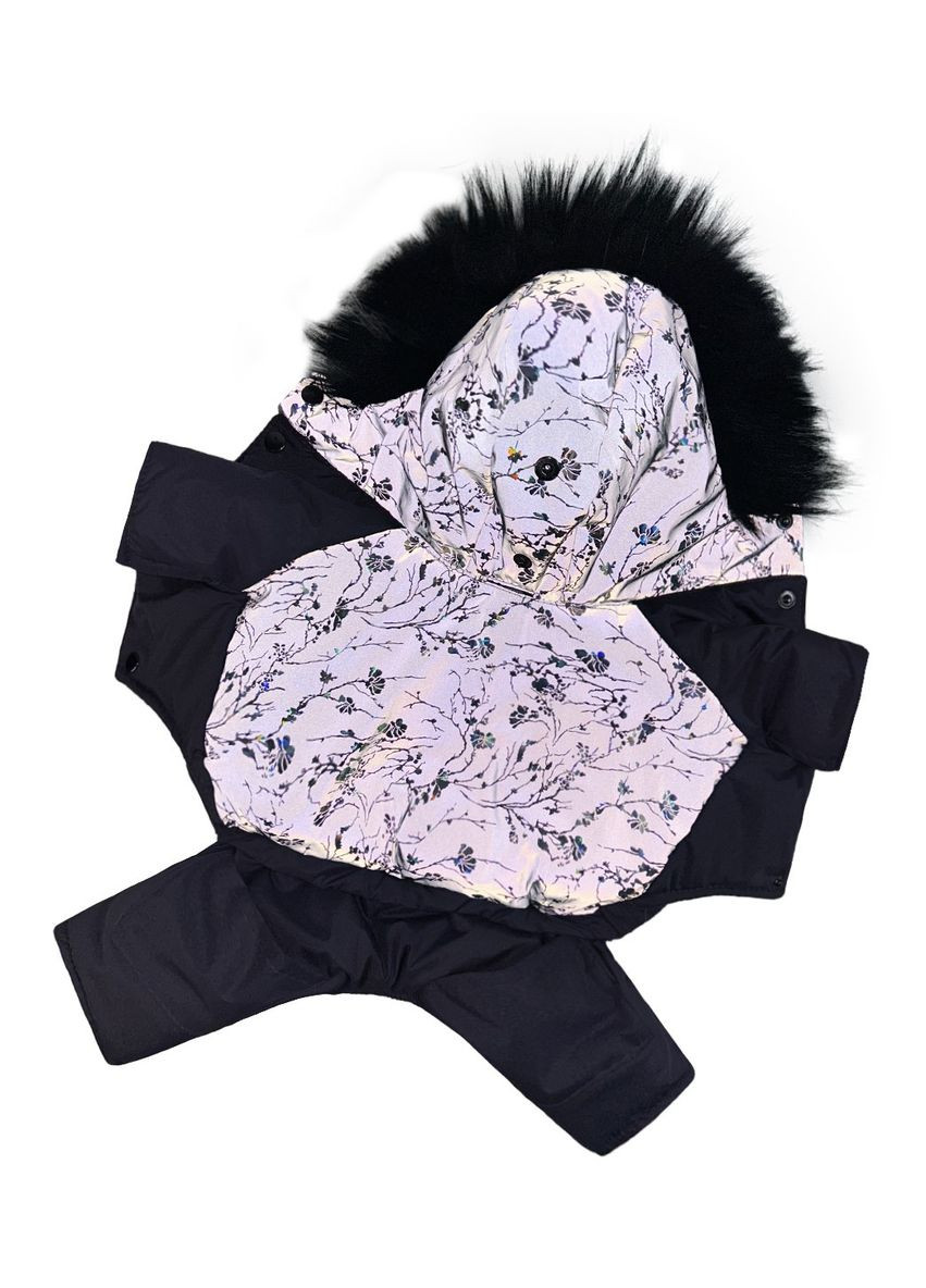Зимний комбинезон из светоотражающей ткани, ажур фиолетовый, №2 Dogs Bomba (335841352)