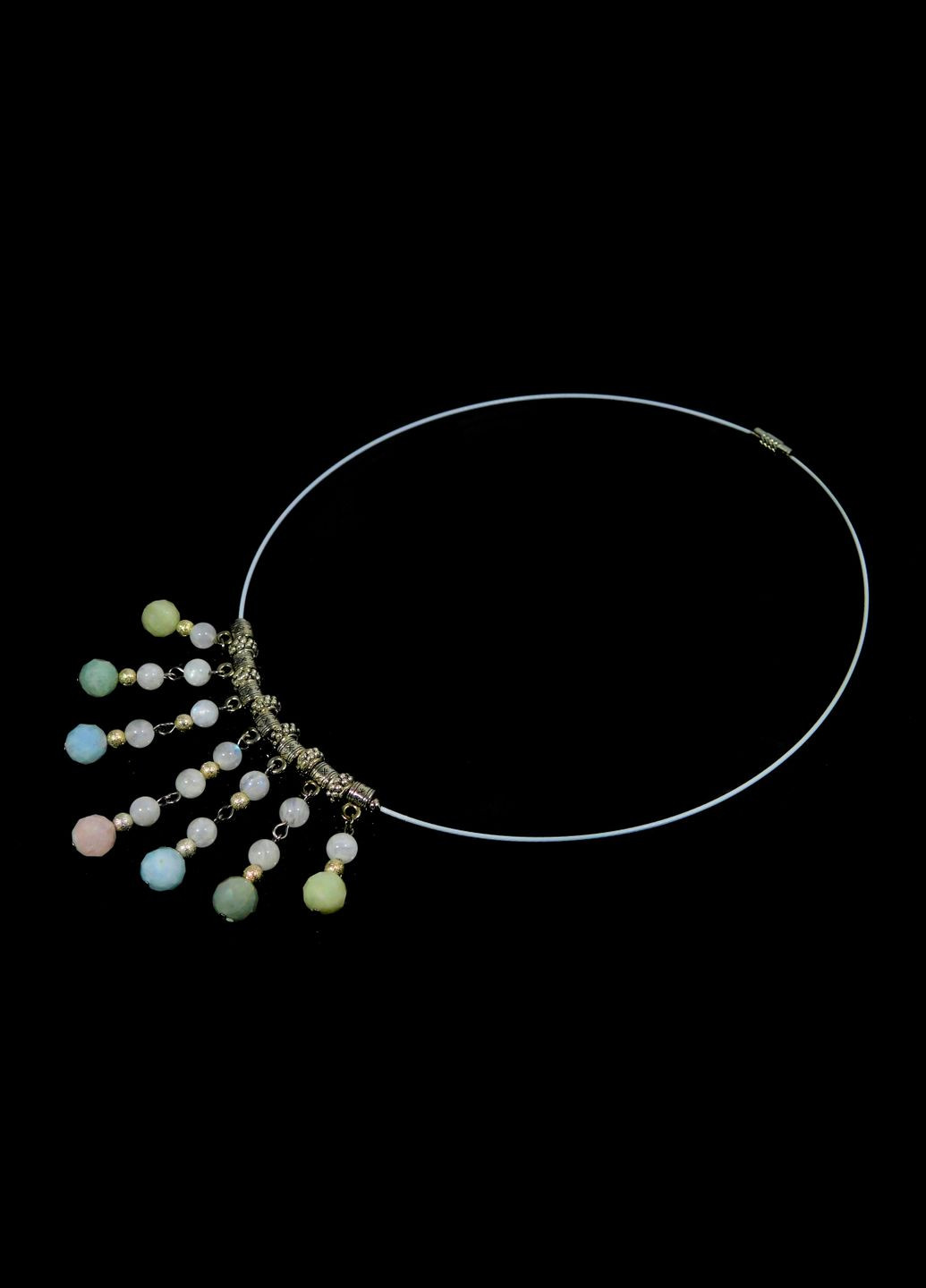 Бусы "Аристократка" Морганит, Адуляр Fursa fashion (322605432)