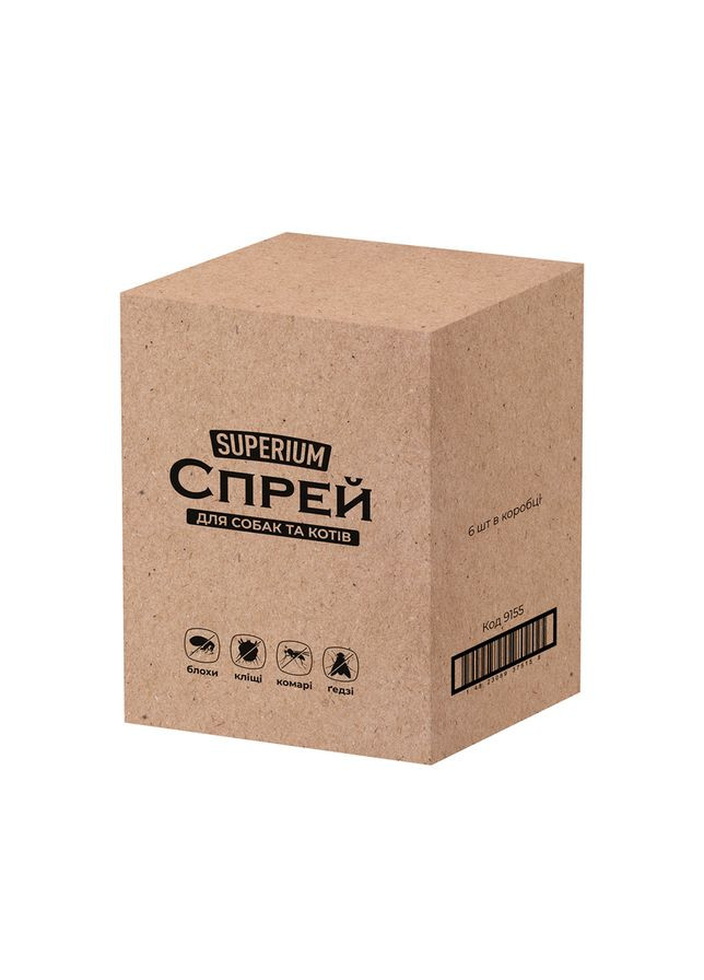 СУПЕРИУМ Спрей от блох, клещей, комаров и оводов для котов и собак, 200 мл Superium (329819925)