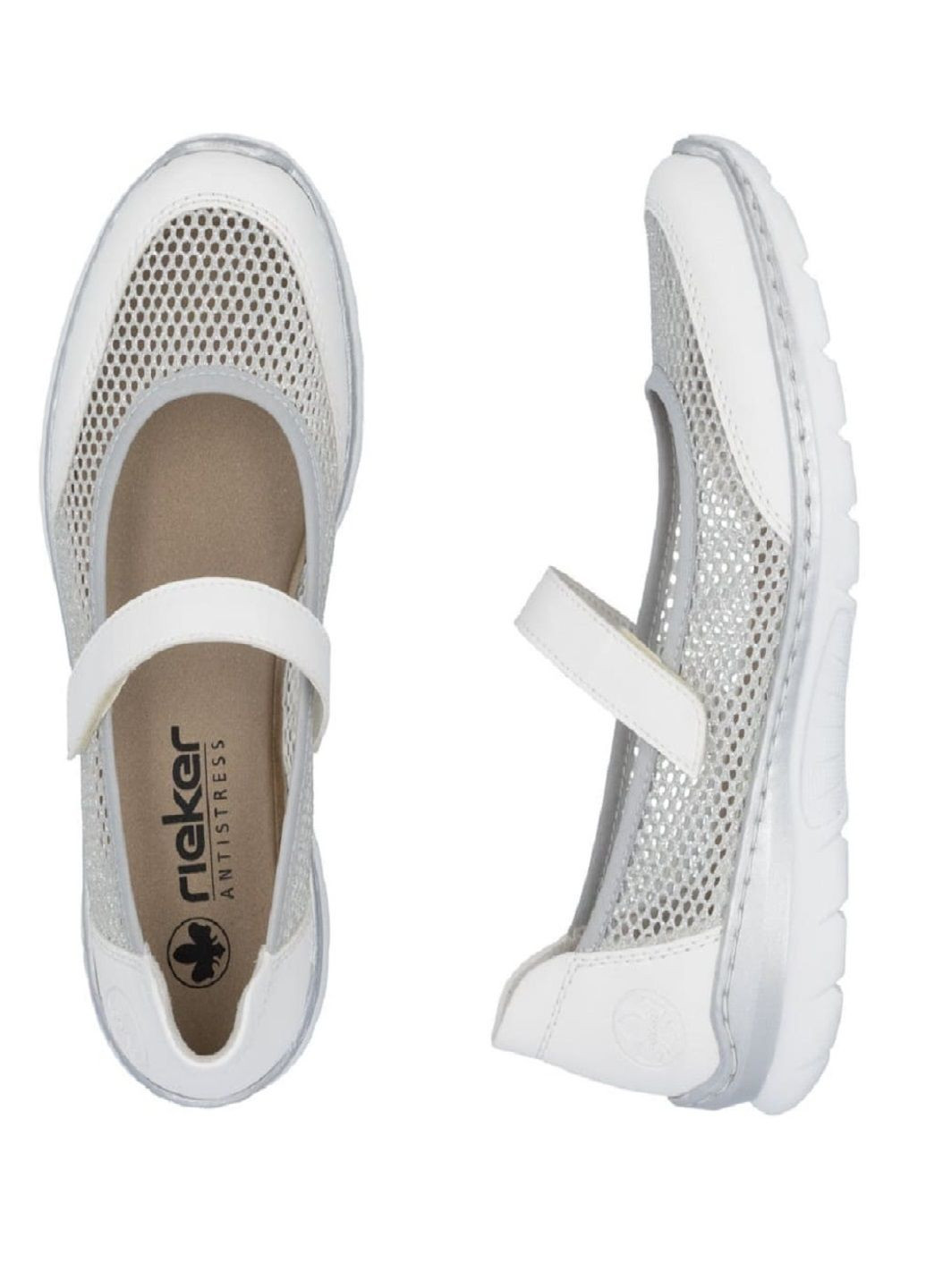 Rieker Туфли белый з текстиль, германия — лето (328917212)