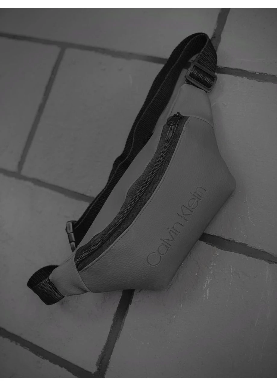 Бананка Calvin Klein серая на пояс через плечо нагрудная мужская женская сумка стильная городская модель аксессуар No Brand (401594683)