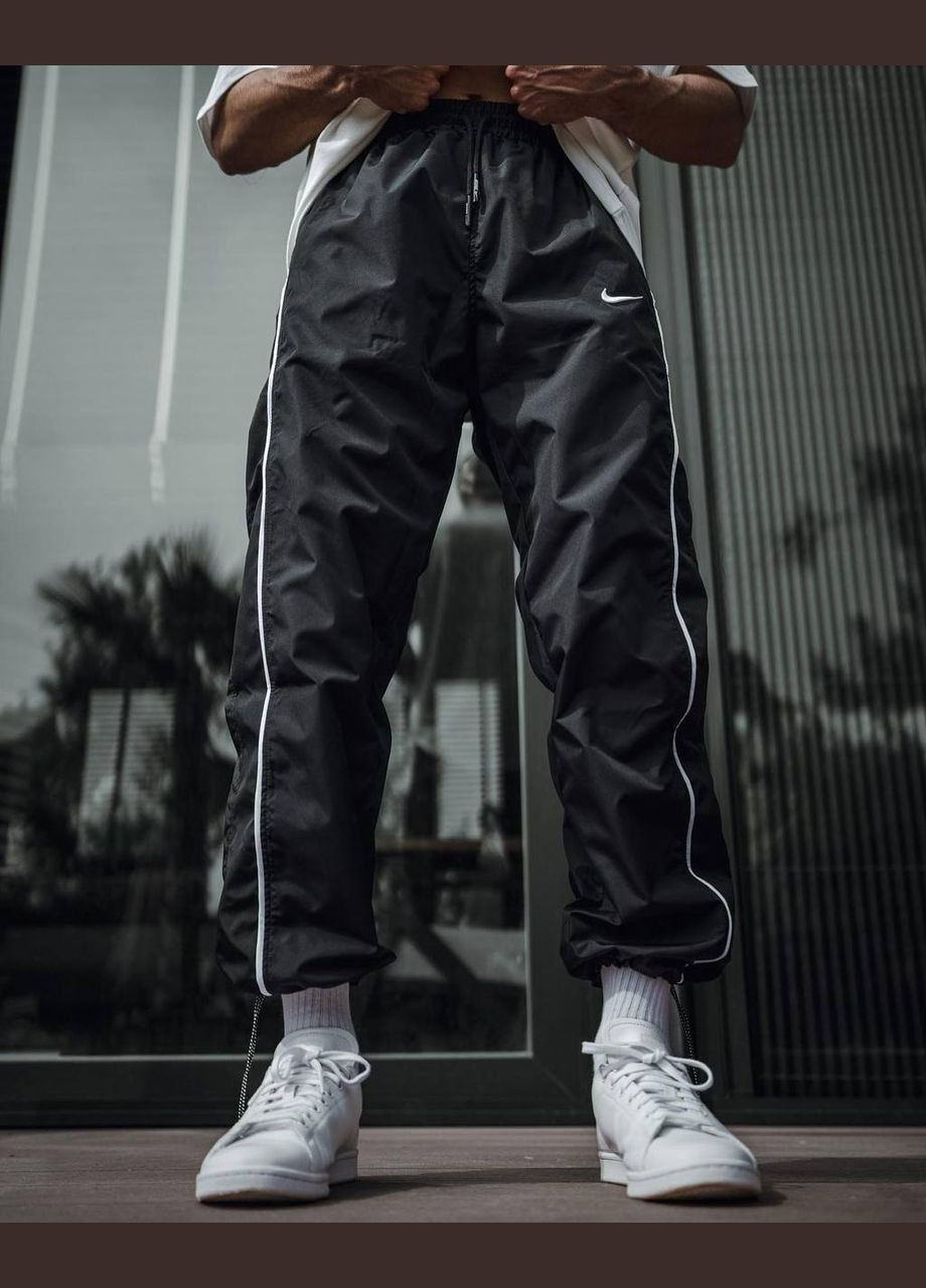 Черные демисезонные брюки No Brand