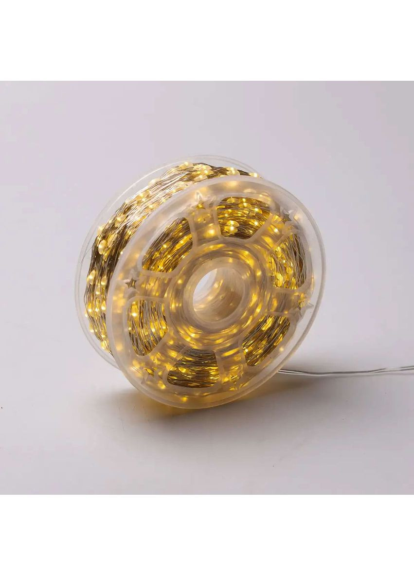 Гірлянда роса на пульті 200 метрів на 2000 світлодіодів крапля білий провід жовтий 2000L200MWY Garlando (370802049)