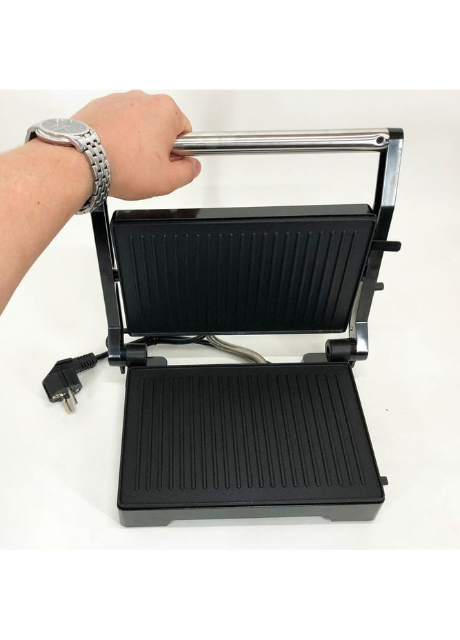 Электрогриль настольный для мяса MS-7708 1000 W, Электрогриль для стейков OJ-934 прижимной гриль Domotec (352770607)