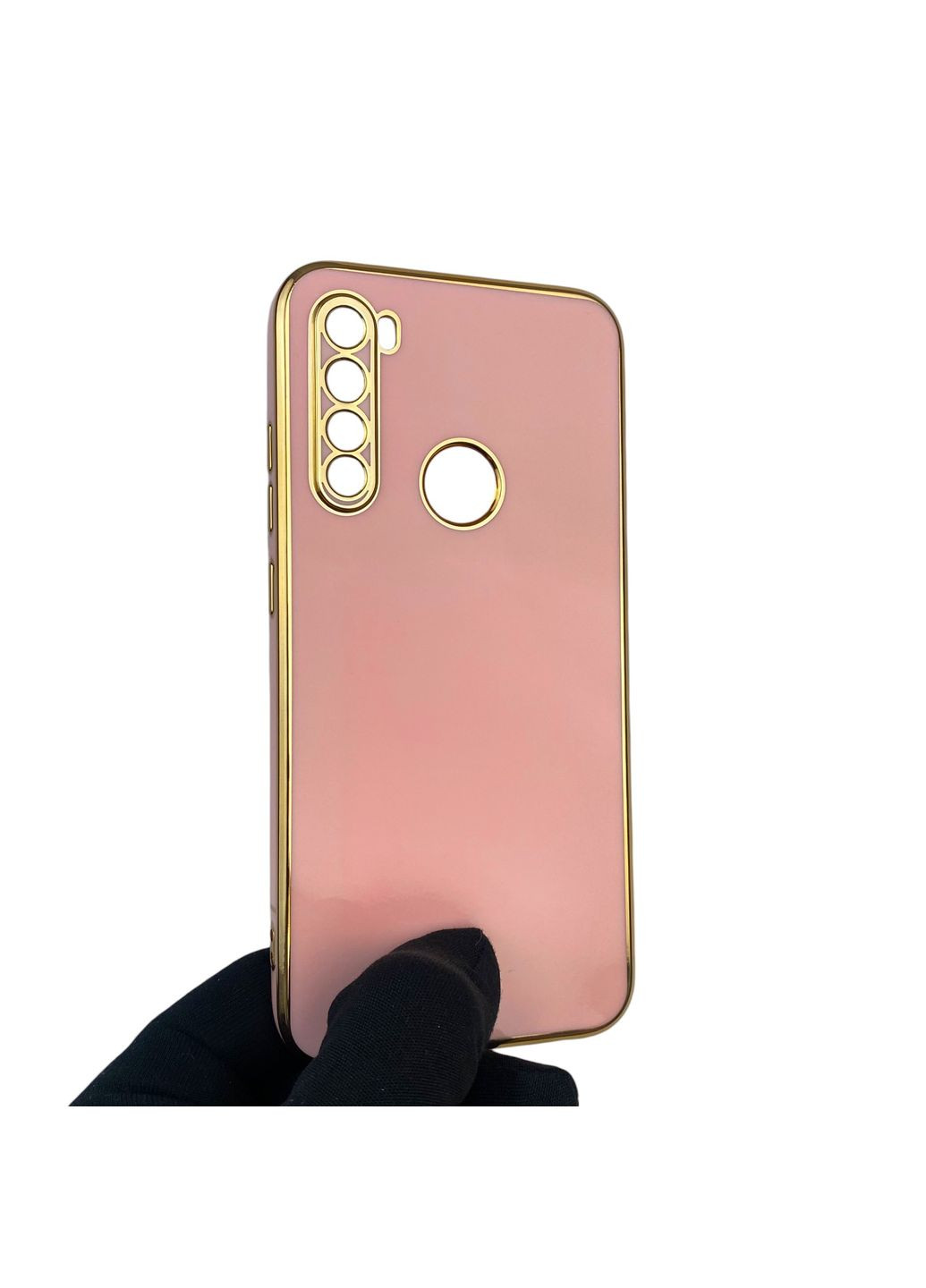 Чехол для Redmi Note 8 с защитой камеры с золотой окантовкой на редми нот 8 пудровый gs1 Xiaomi (366233526)