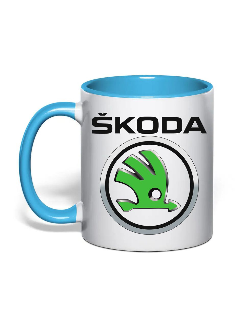 Чашка с печатью "SKODA" 330 мл (цвет голубой) (35012) No Brand (371774943)