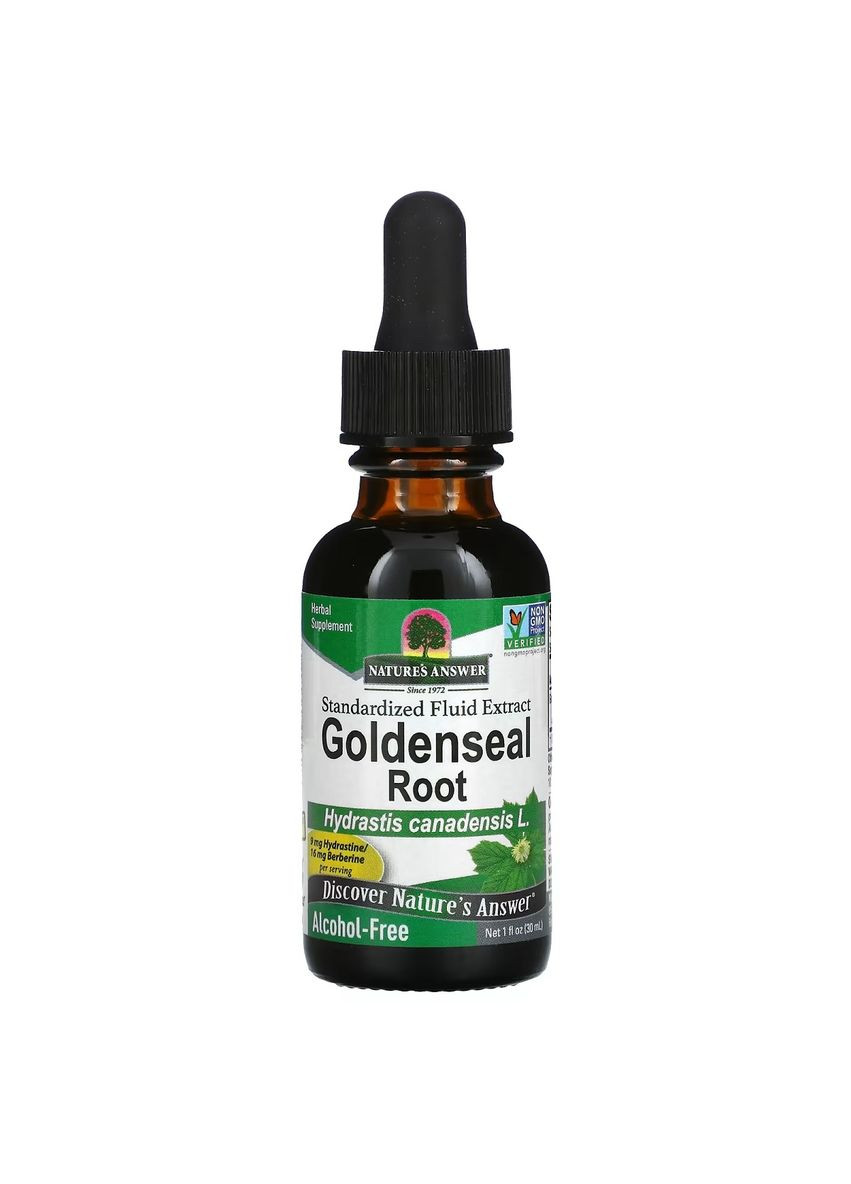 Екстракт жовтокореня без спирту, Goldenseal Root,, 30 мл Nature's Answer (322741355)