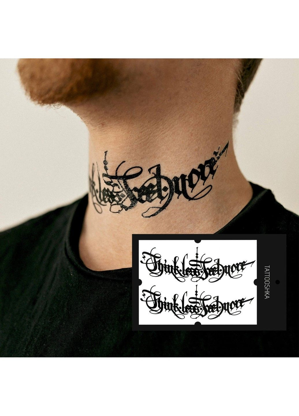 Тату Think less Fill more Tattooshka (304292325)