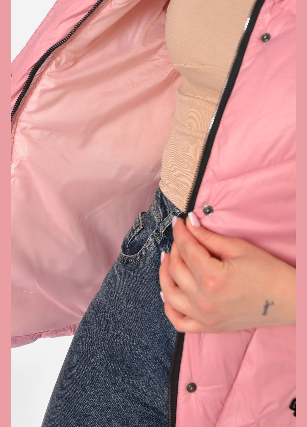 Жилетка женская розового цвета Let's Shop (322765466)