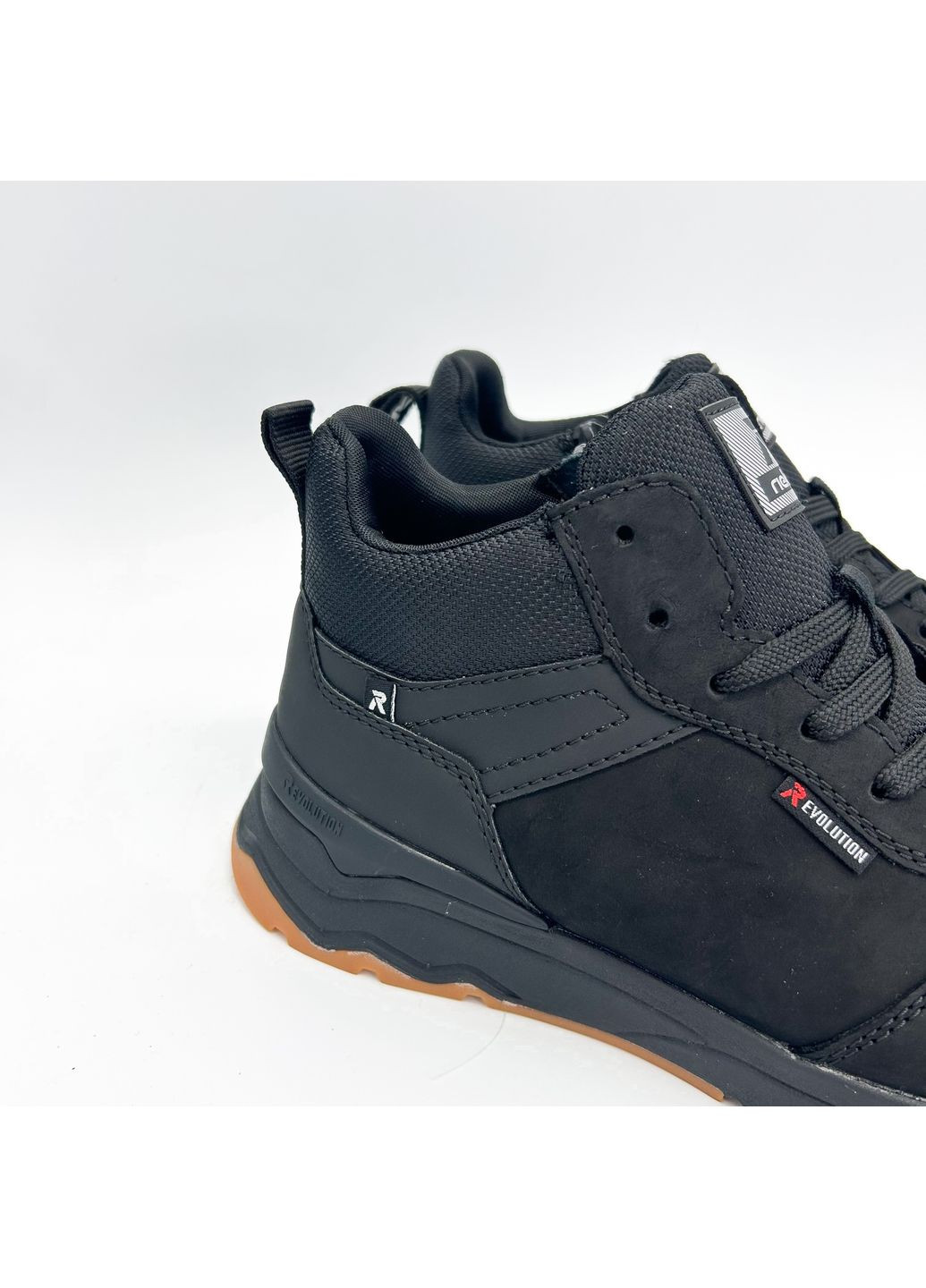 Черные осенние ботинки (р) нубук/экокожа 0-2-2-u-0970-00 Rieker