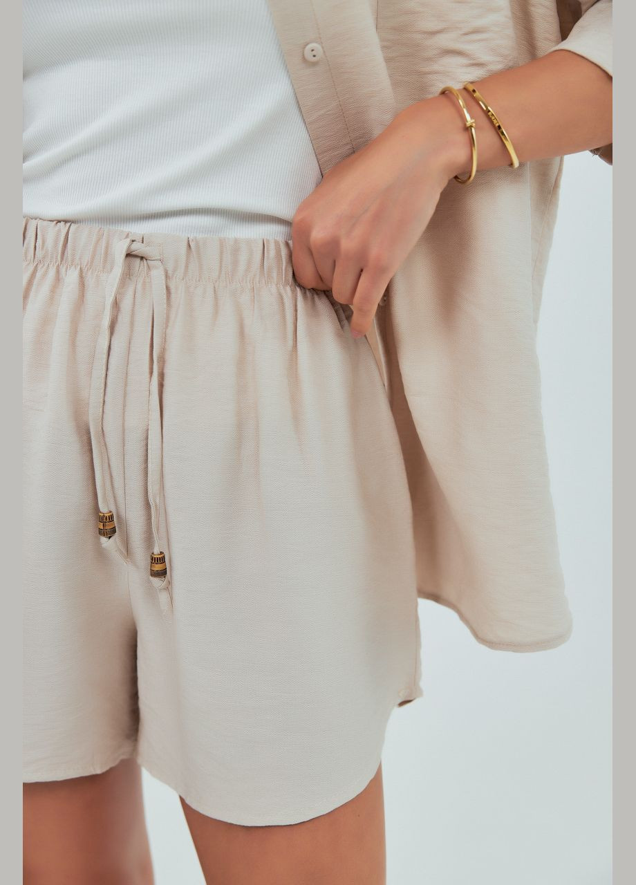 Однотонний костюм з сорочкою та шортами Lurex (339433431)