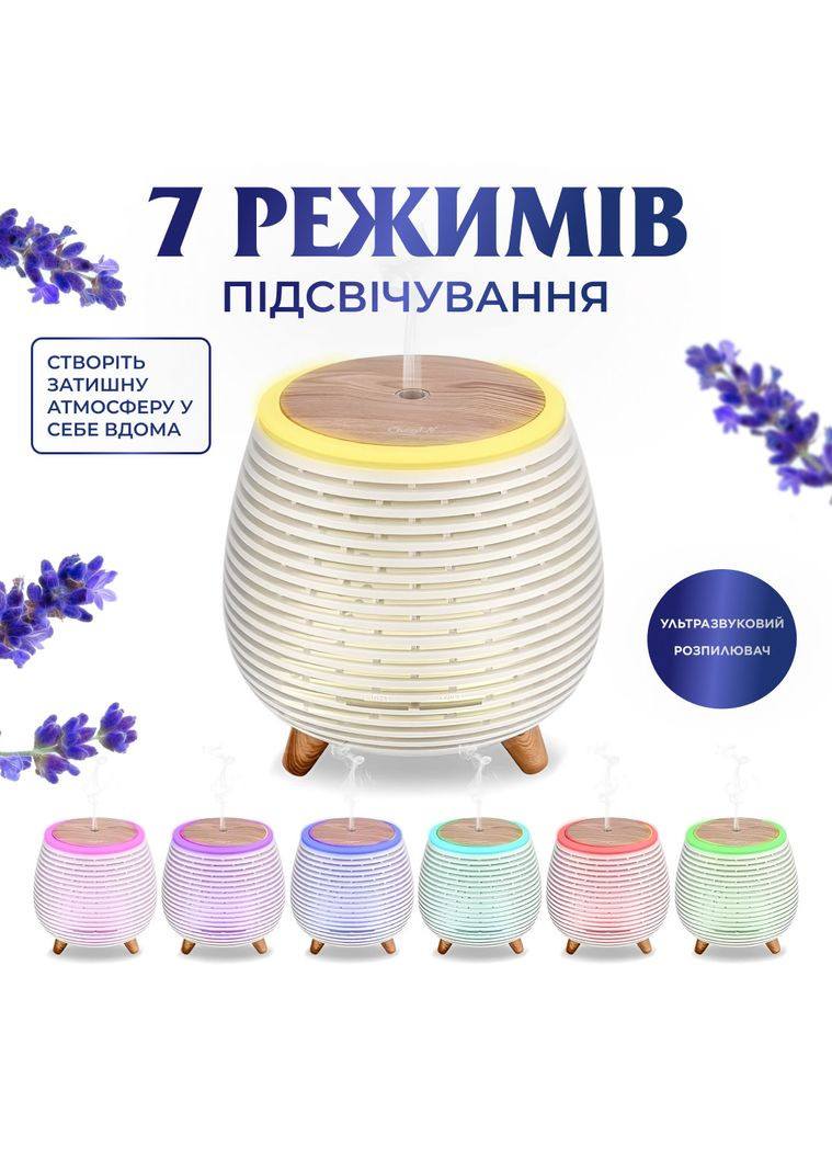 Зволожувач повітря Holdmay Aroma Diffuser 140ml Білий Happy Life (315637357)