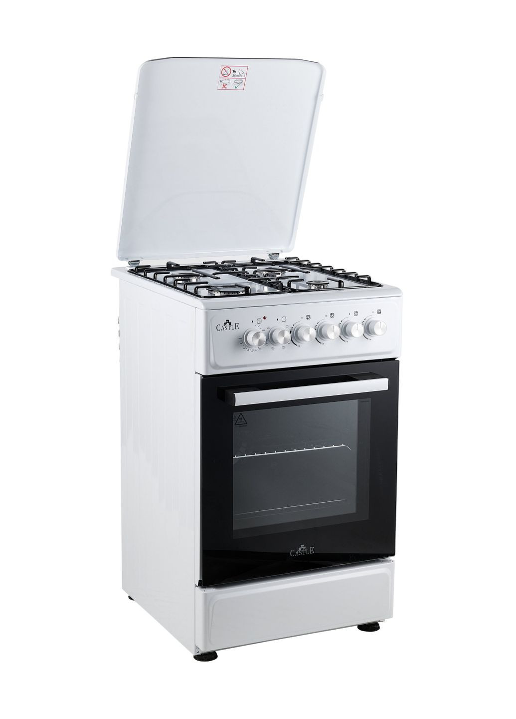 плита комбинированная cpg-50w (белая) Castle