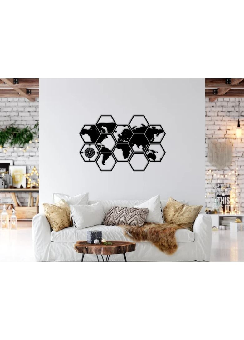 Декоративне панно Карта в Шестигранниках Poleno (367953166)