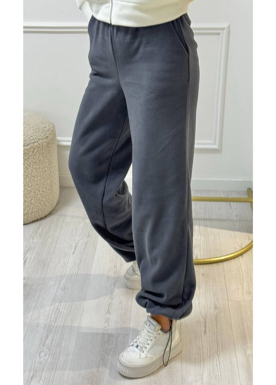Костюм женский теплый флисовый брюки на затяжках и кофта No Brand (367737113)