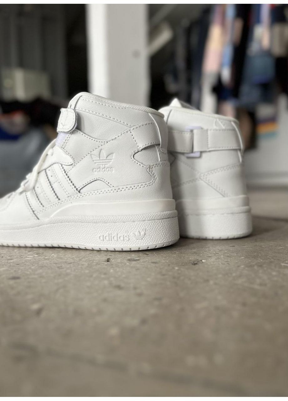 КРОССОВКИ ЖЕНСКИЕ ADIDAS FORUM 84 HIGH FULL WHITE АДИДАС ФОРУМ 84 No Brand белые демисезоны (367177379)