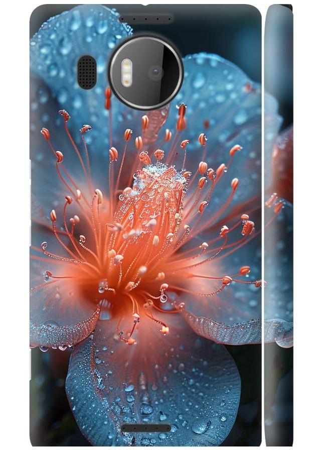 3D пластиковый глянцевый чехол 'Роса на цветке' для Endorphone microsoft lumia 950 xl dual sim (285109017)