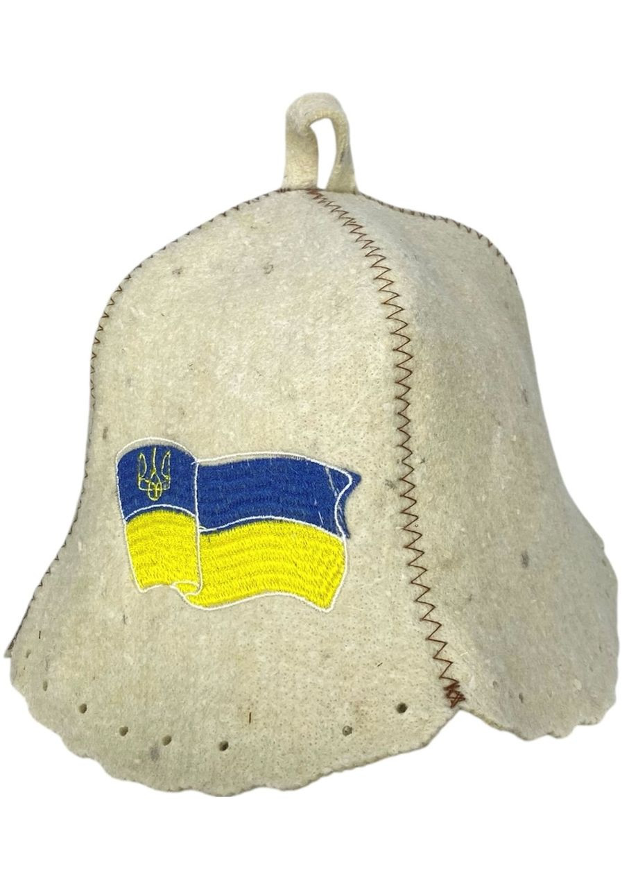 Шапка для бани и сауны с шерсти флаг Украины No Brand (371276287)