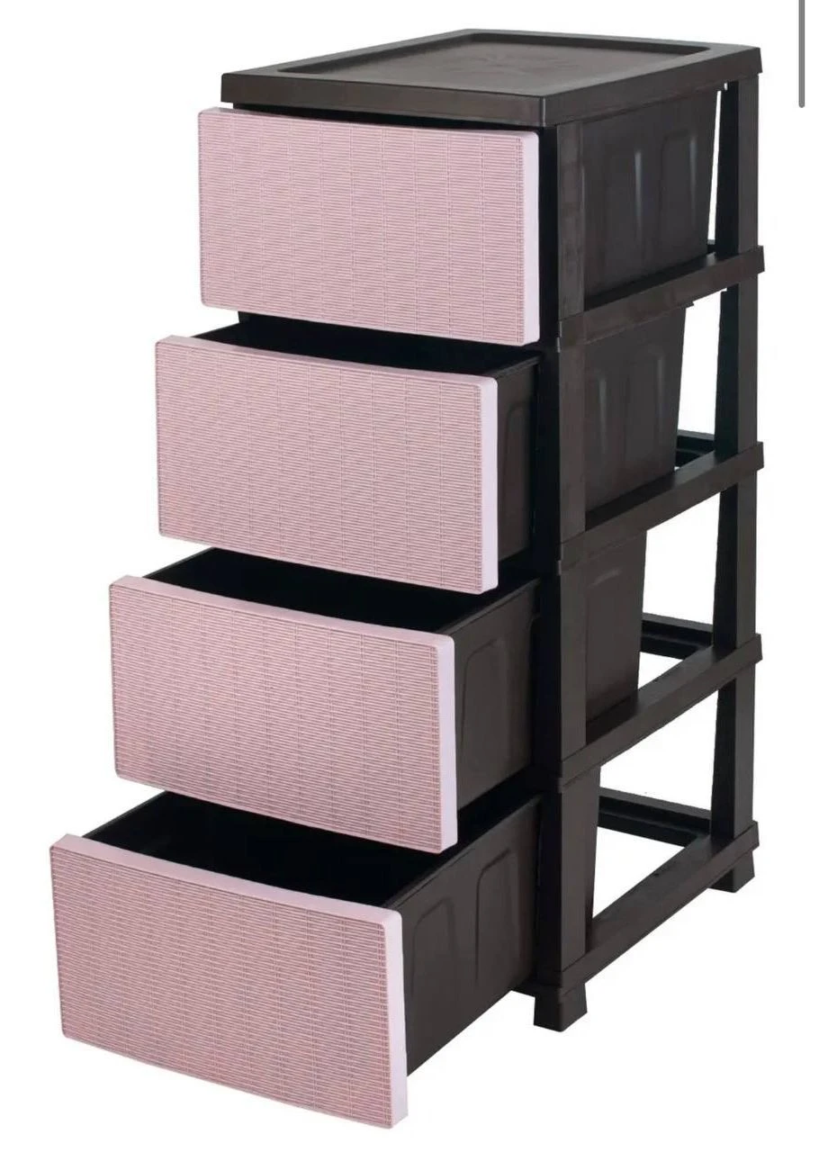 Комод пластиковий «Ротанг» на 4 ящики R-Plastic Ротанг 4 ящика (396202151)