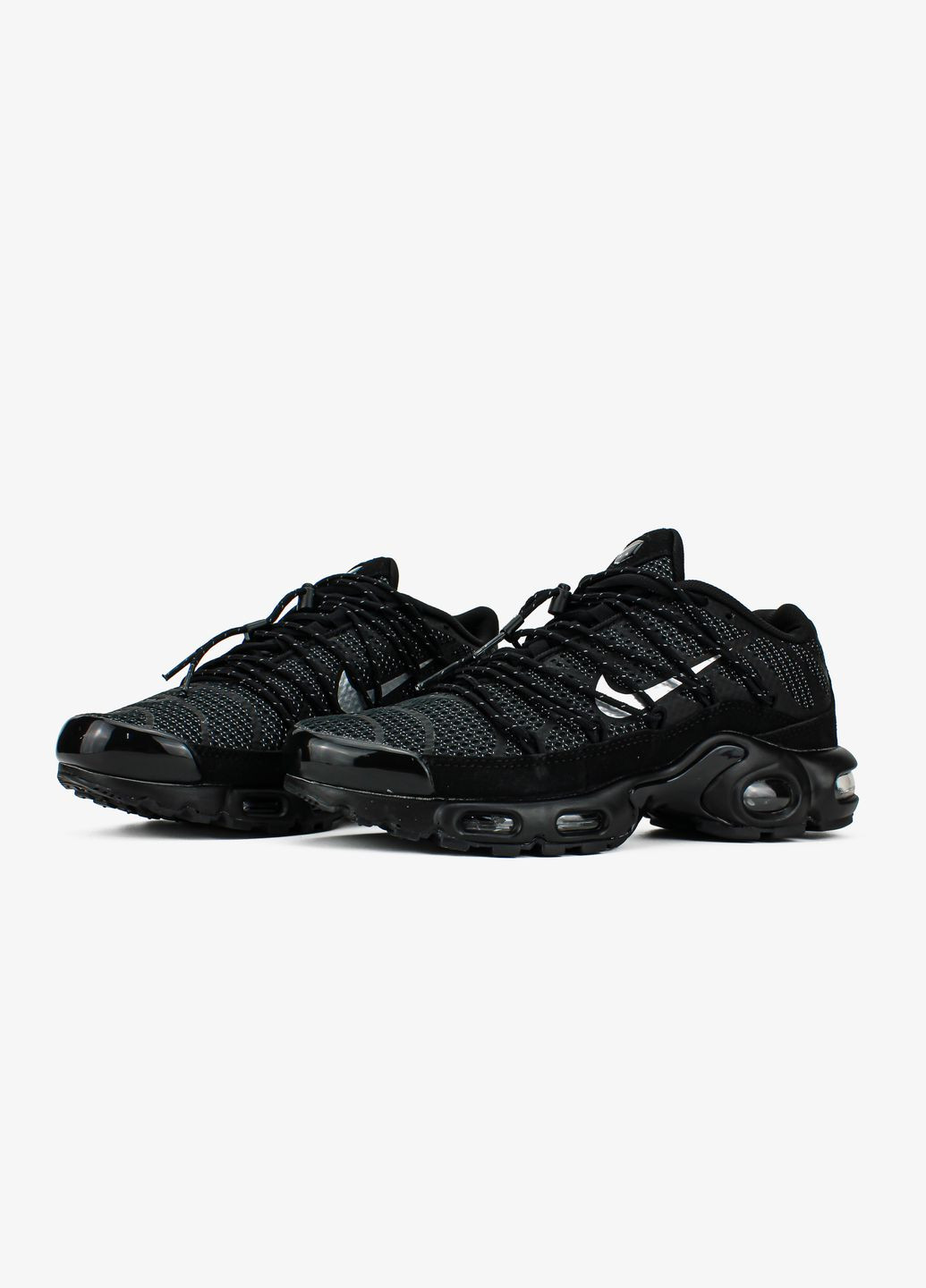 Чорні всесезон кросівки чоловічі nike air max tn plus utility black | аір макс тн плюс чорні No Brand
