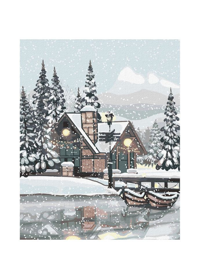 Картина по номерам "Снежная тишина" KHO2873 40х50 см Идейка (303712056)