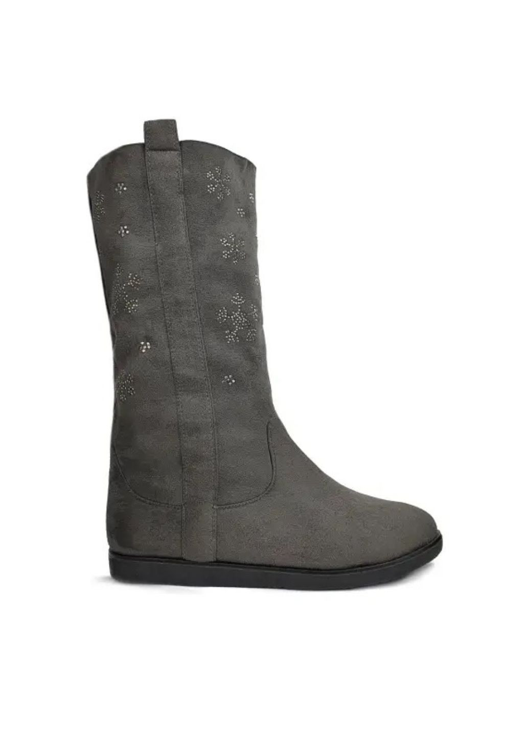 Зимние зимние сапоги женские серые эко замша,, 35 Vallenssia