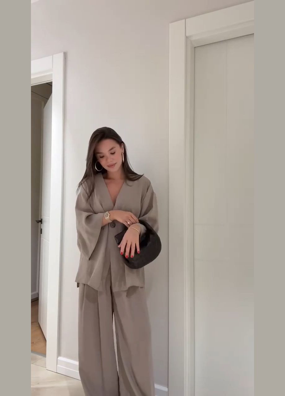 Женский костюм из льна свободного кроя. MonCher (328913165)