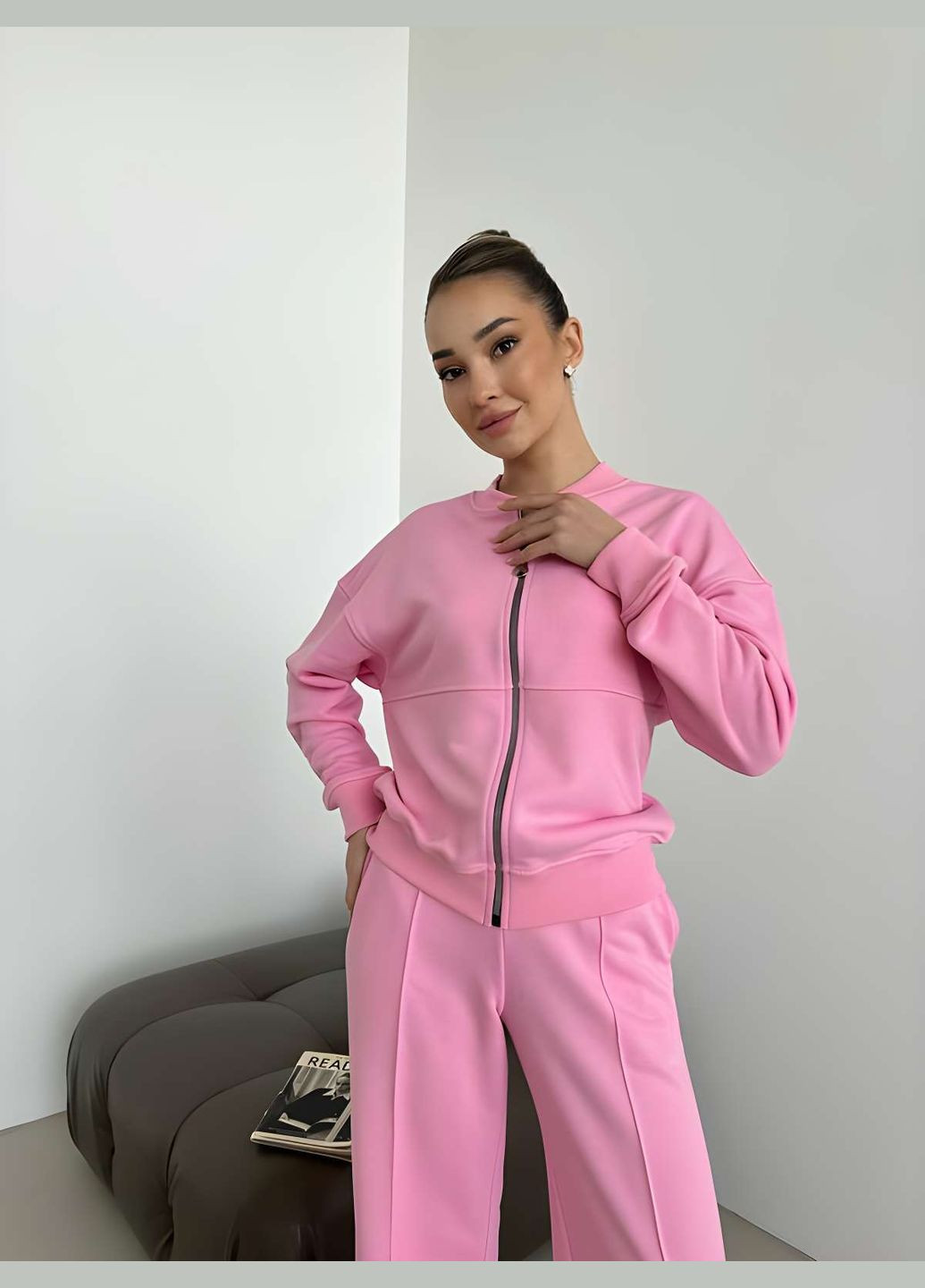 Женский спортивный костюм двойка брюки + бомбер, спортивный костюм... No Brand (331283833)