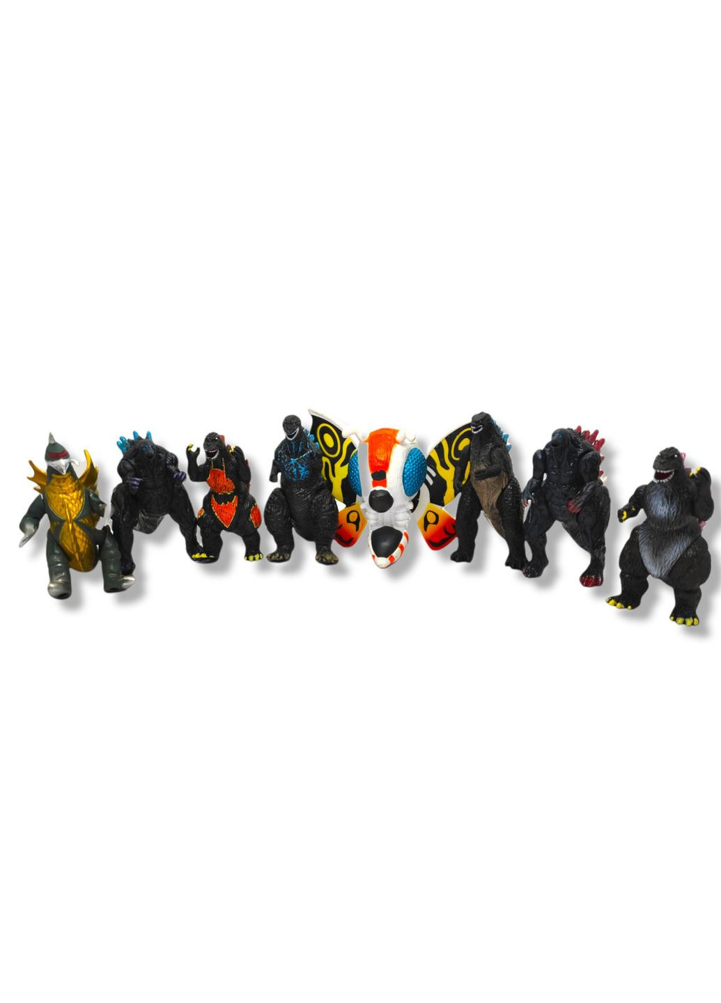 Годзилла Мега Король монстров игрушечный коллекционный набор фигурок Mecha Godzilla Monster King 8шт 10см Shantou (280258444)