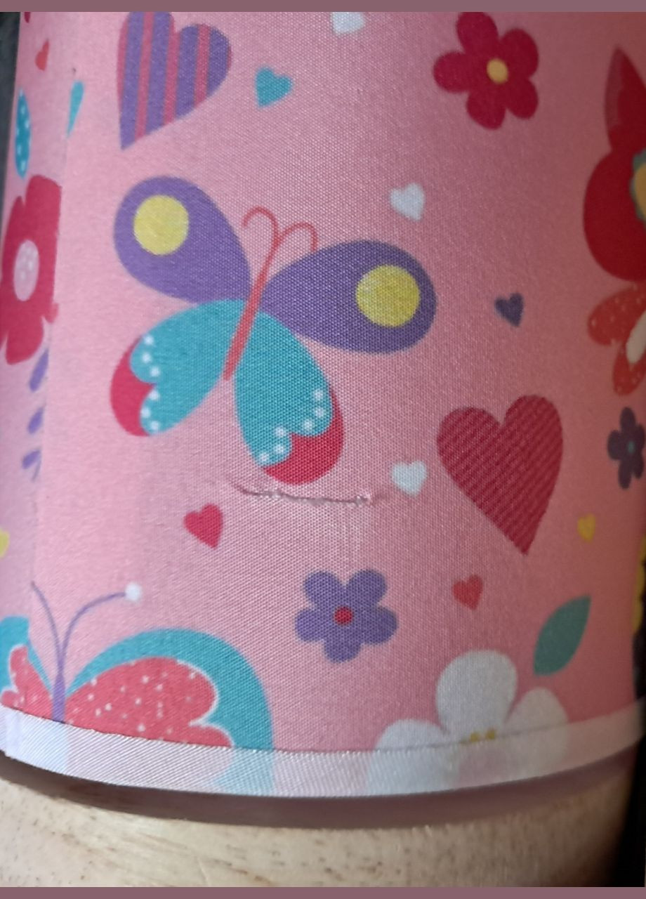 Настільна лампа на дерев'яній підставці USB WSTOO12B butterfly пірван абажур No Brand (316702826)