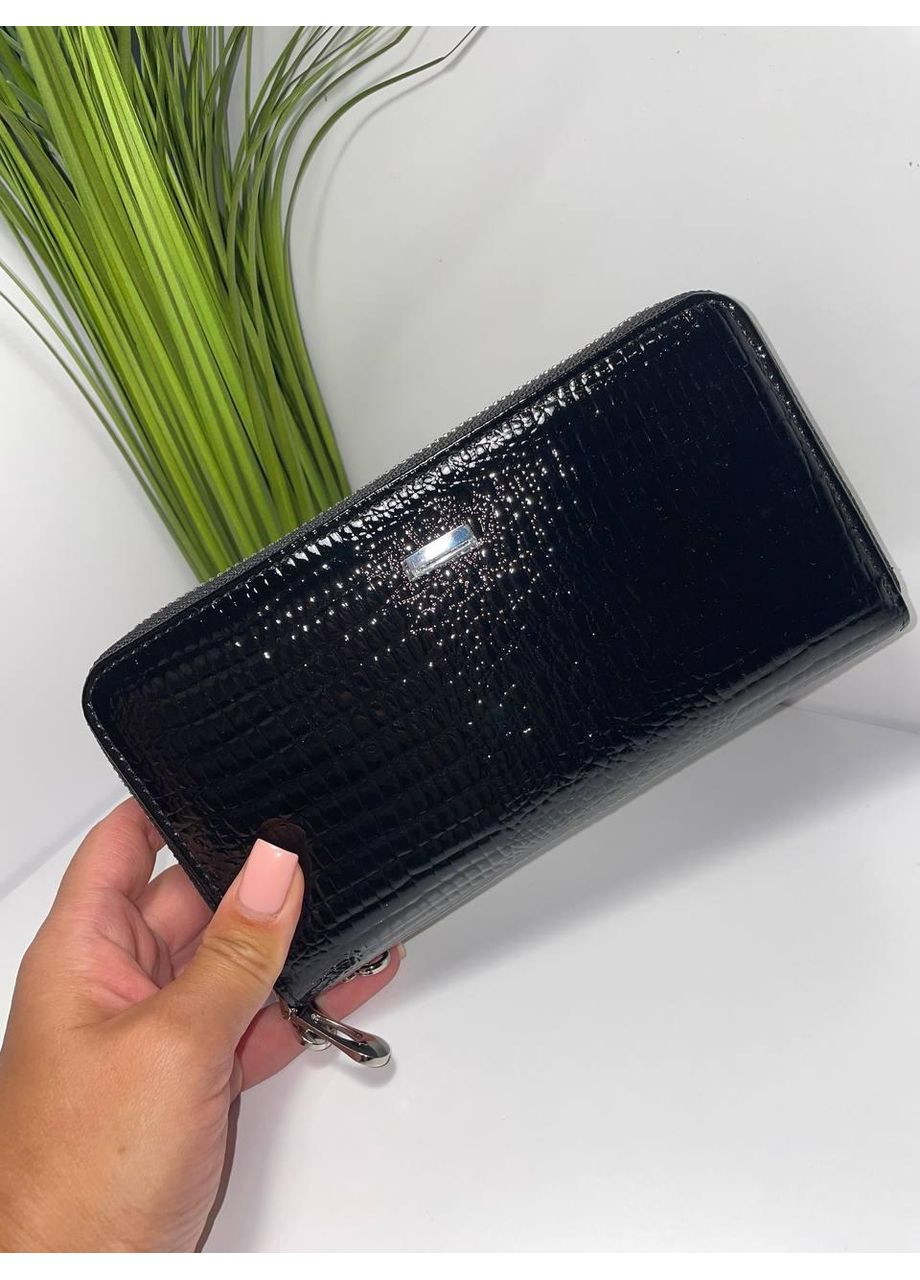 Великий місткий жіночий лаковий гаманець на дві блискавки Lvan (370381476)