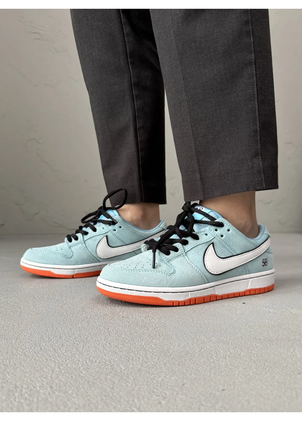 Синій кросівки чоловічі nike sb dunk low gulf blue/orange найк сб данк сині демісезон No Brand