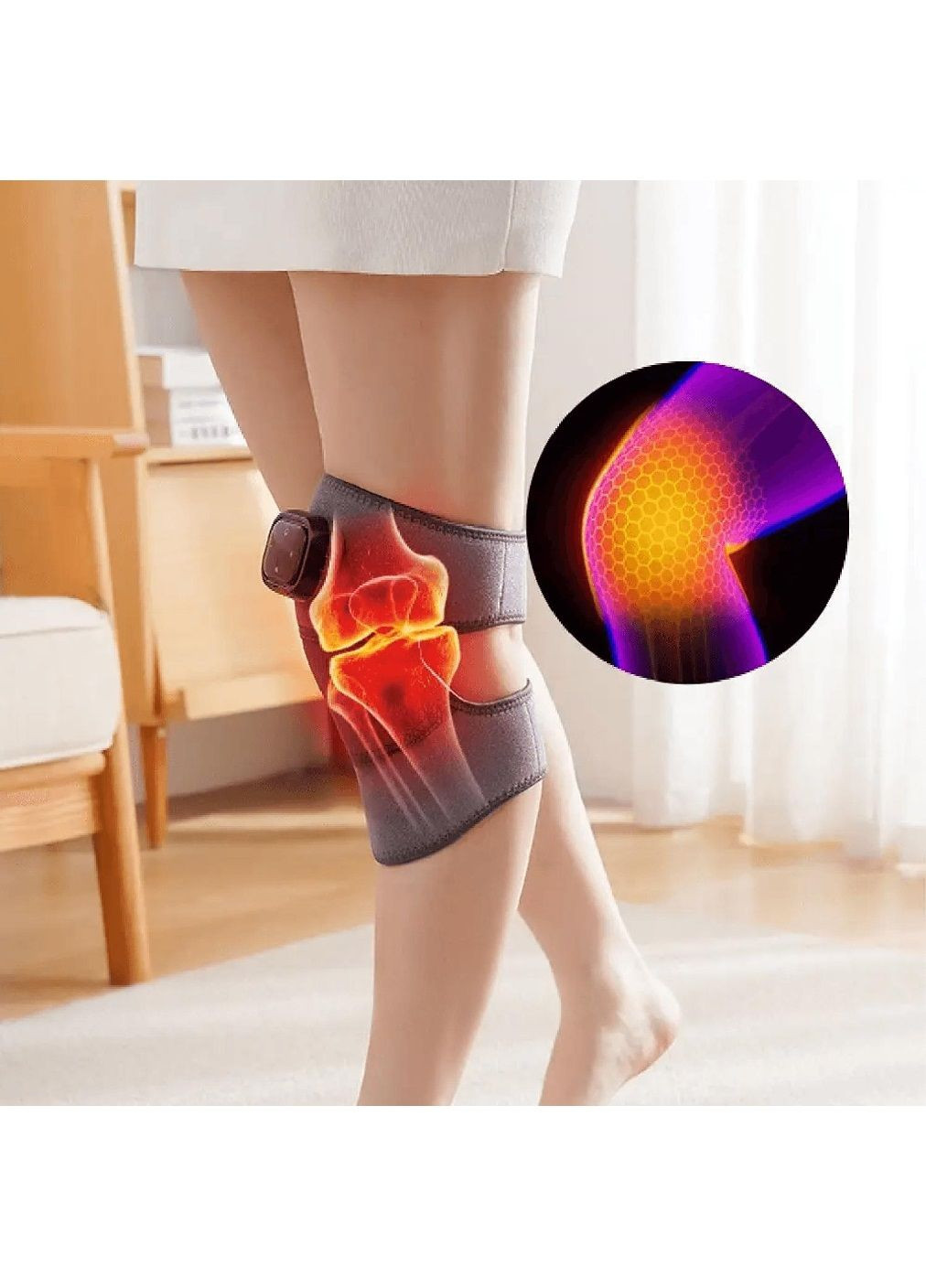 Масажер грілка вібраційний для плеча колінного суглоба із сенсорним керуванням підігрівом до 60° 51.5x 28.5 см (479806-Prob) Unbranded (324390795)