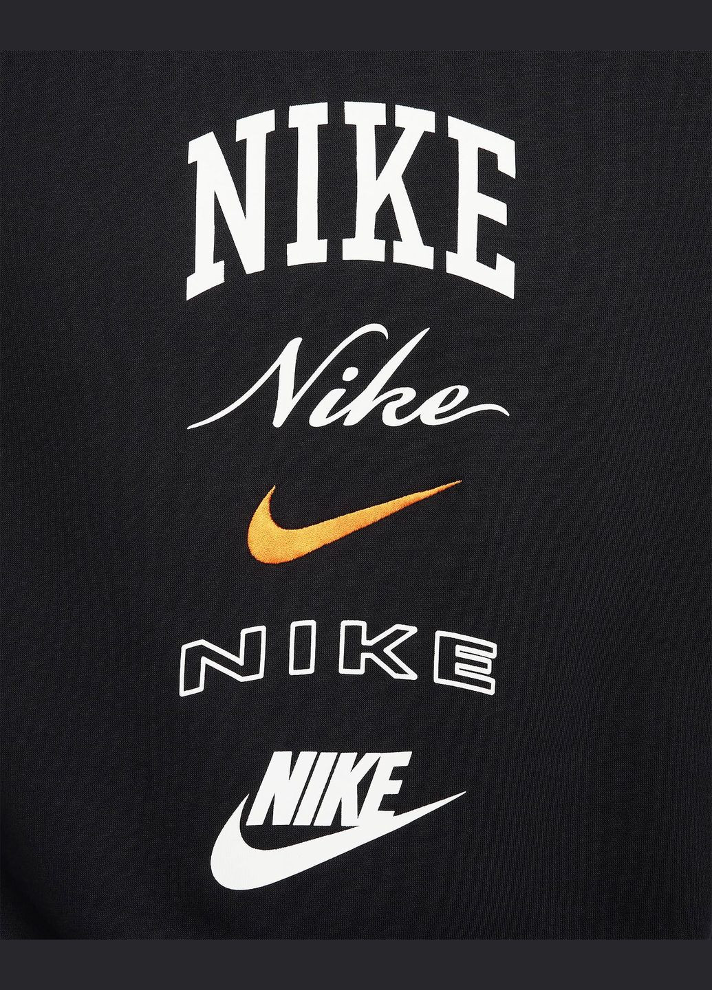 Толстовка чоловіча Long-Sleeve Crew-Neck Sweatshirt Club Fleece FN2610-010 чорна Nike (280438342)