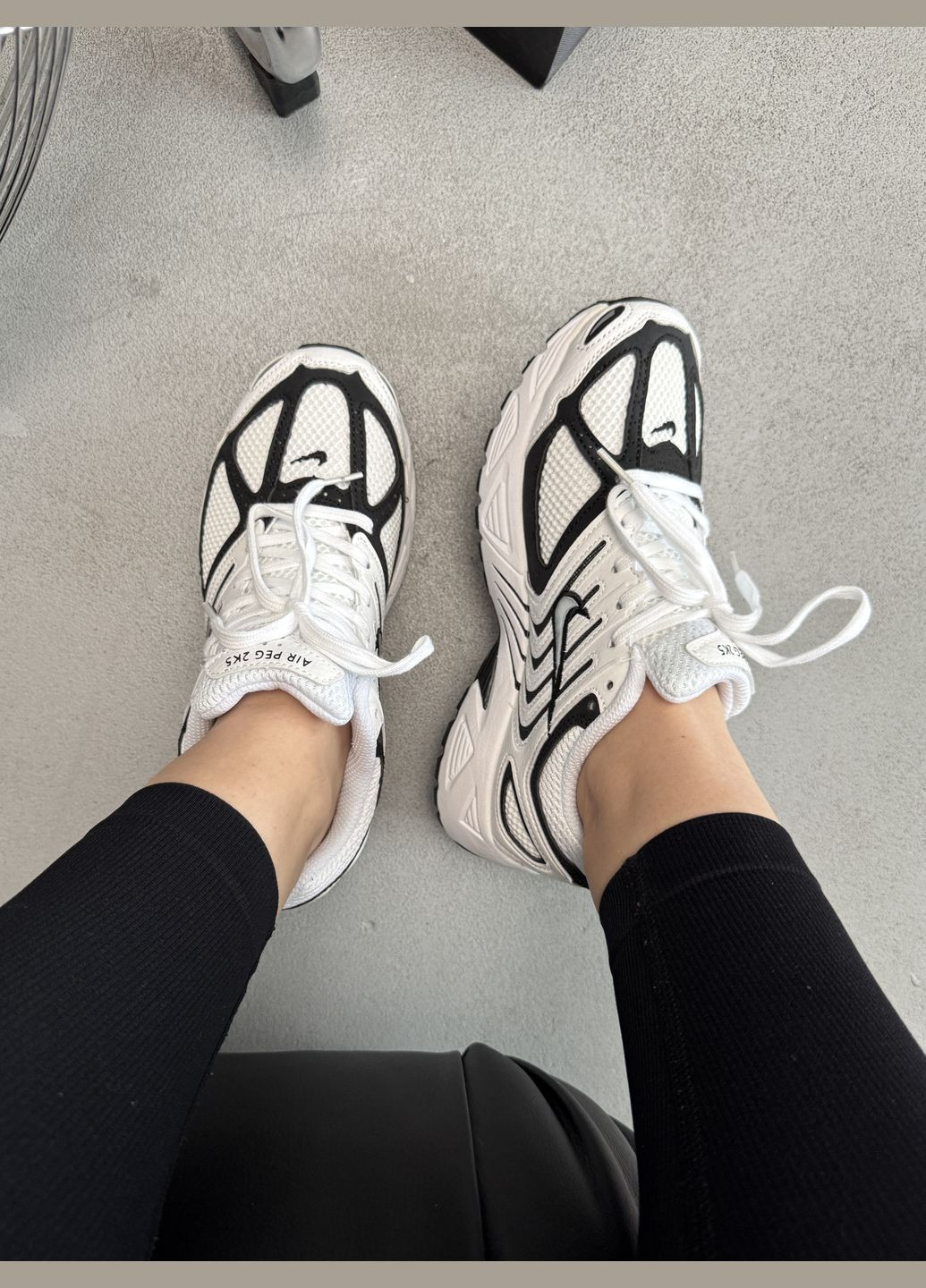 Кросівки жіночі і чоловічі Nike Air Pegasus 2K5 black white | Найк Аір Пегасус 2K5 чорно-білі No Brand чорно-білі демісезони (316091175)