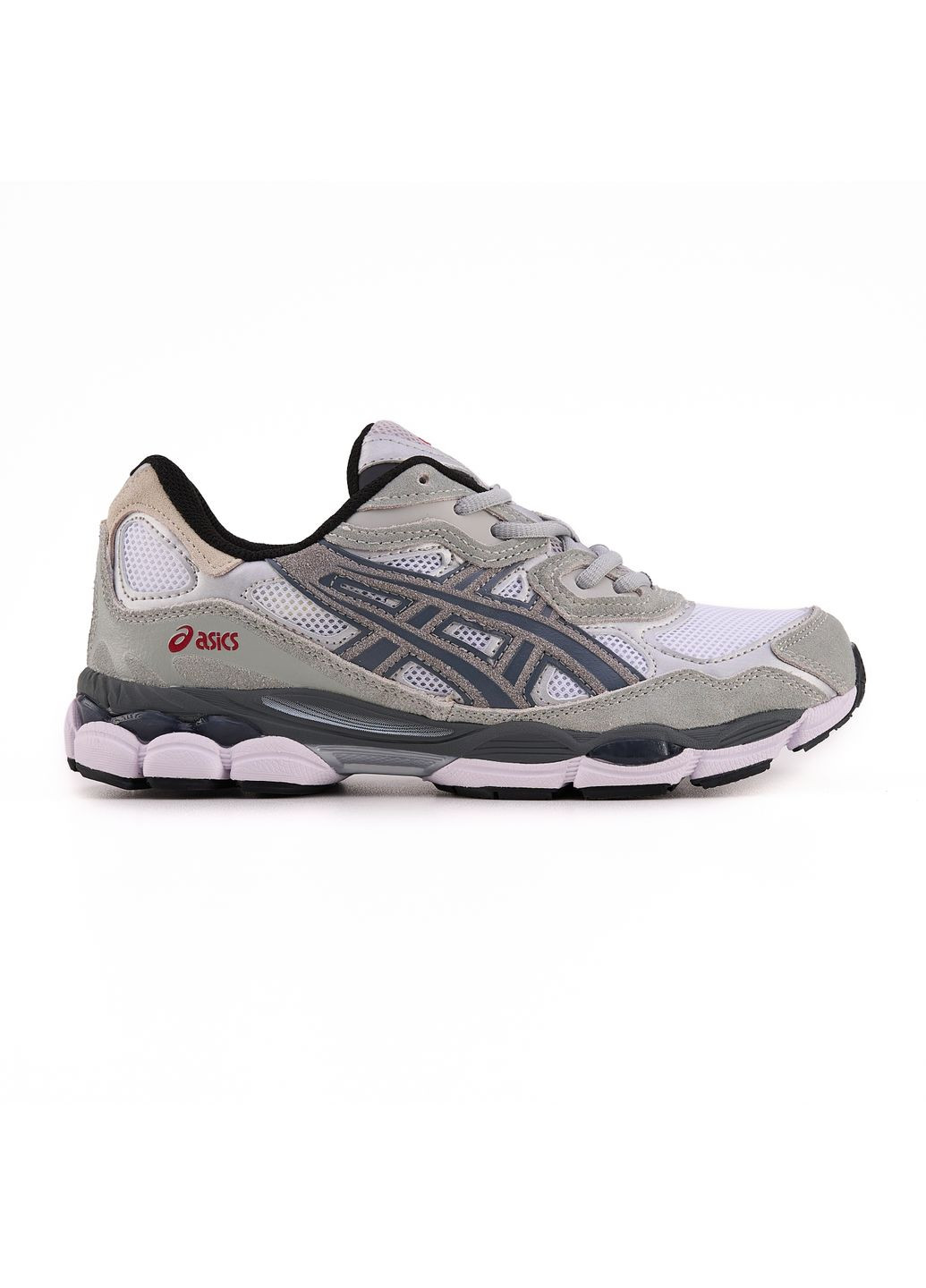 Серые демисезонные кроссовки мужские asics gel-nyc white steel grey асикс гель нюк No Brand