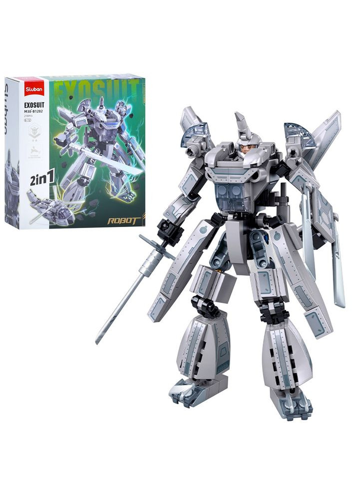 Конструктор 2в1 (робот, вертолет), 218 деталей, фигурка (M38-B1282) Sluban (330747771)