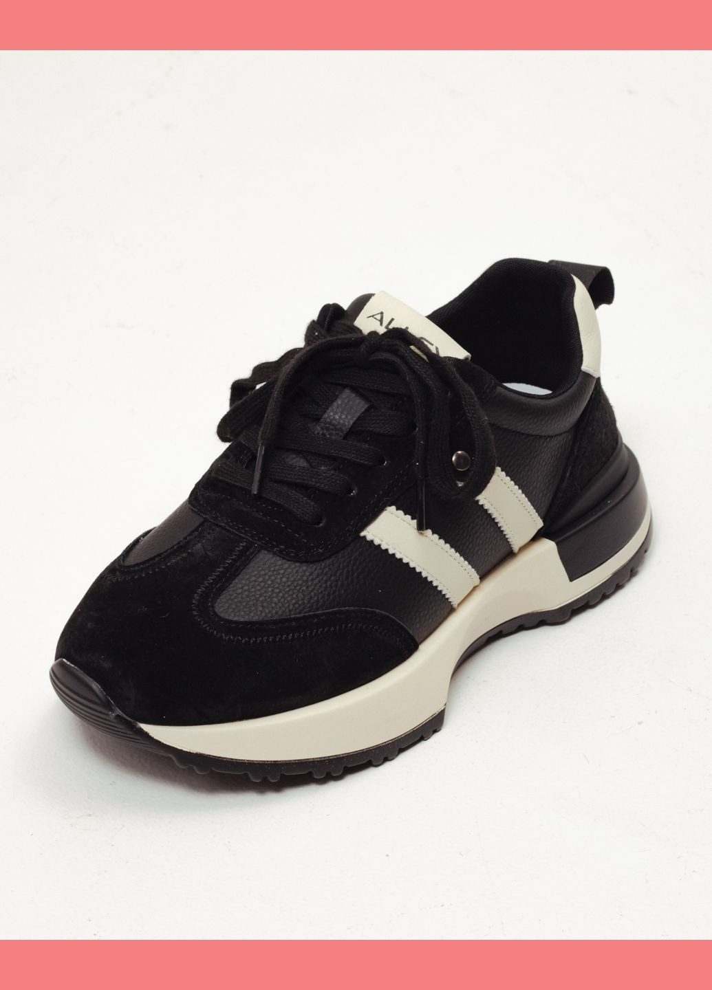 Кросівки шкіра замша ALLSY чорні демісезони (301407861)