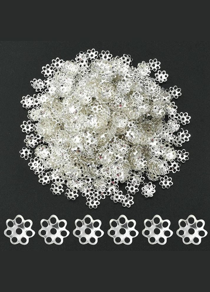 Шапочки для бусин Обниматель для бусины цветок с отверстиями 6 мм YW0001-70S Finding (338434405)