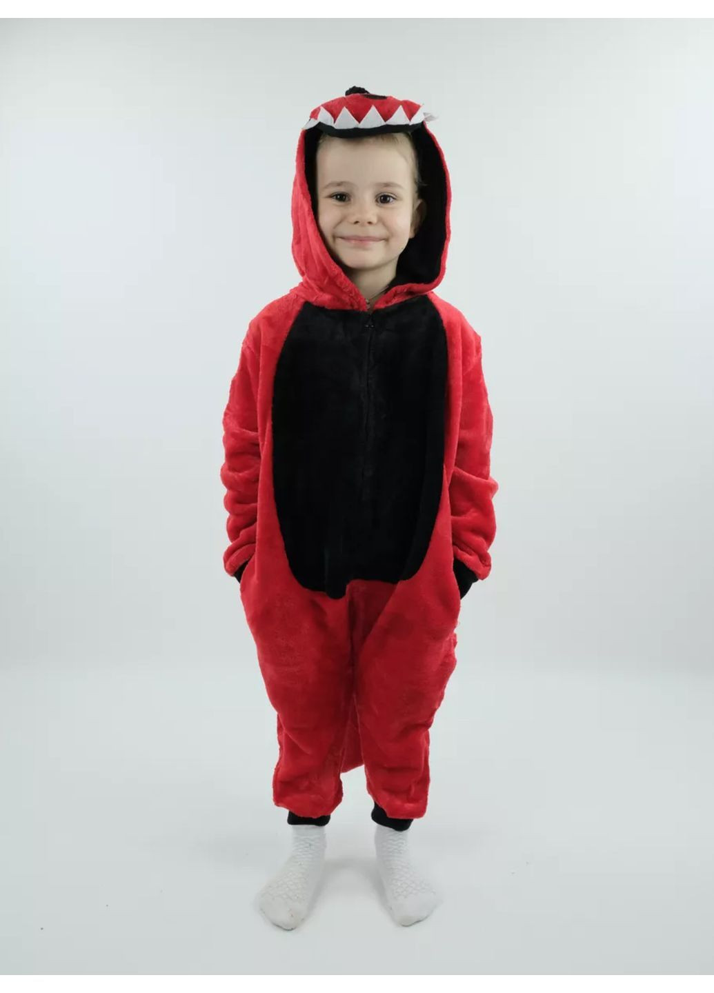 Пижама кигуруми детская Красный дракон 130 (125-135 см) Jamboo (371133661)