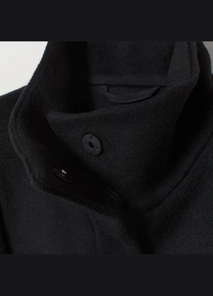 Черное демисезонное Пальто с добавлением шерсти для женщины 0661794-001 H&M
