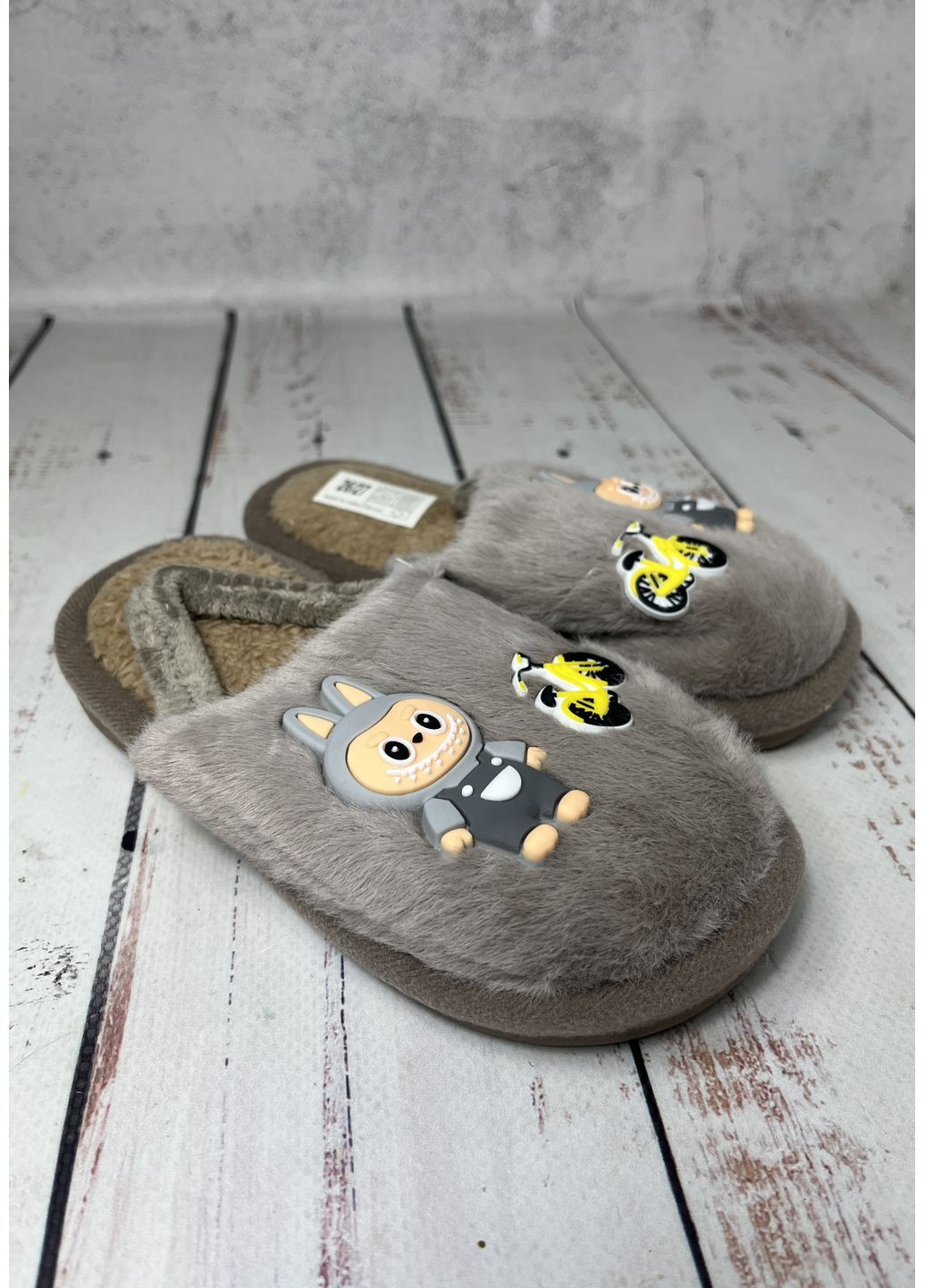 Капці домашні дитячі з гумкою Коричневий (1214-2) Alex (367726339)