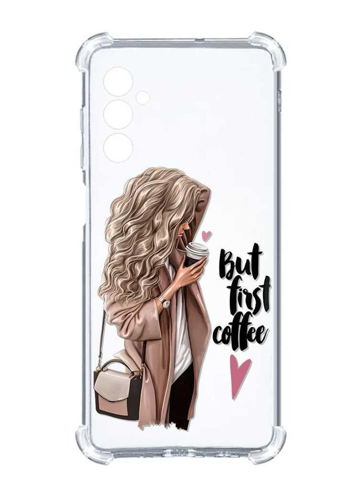 Чехол с утолщенными углами на Samsung Galaxy S24:: Девушка с кофе (принт 114) CASE CONTROL (360702618)