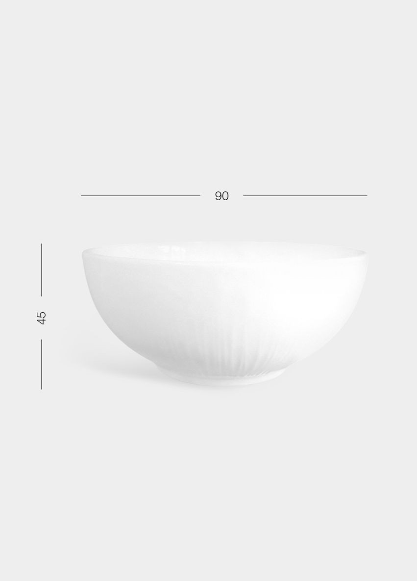 Піала MY HOME 9x4.5 см "Луч" порцеляна Біла (KP-111 S WHITE) MVM (306555230)