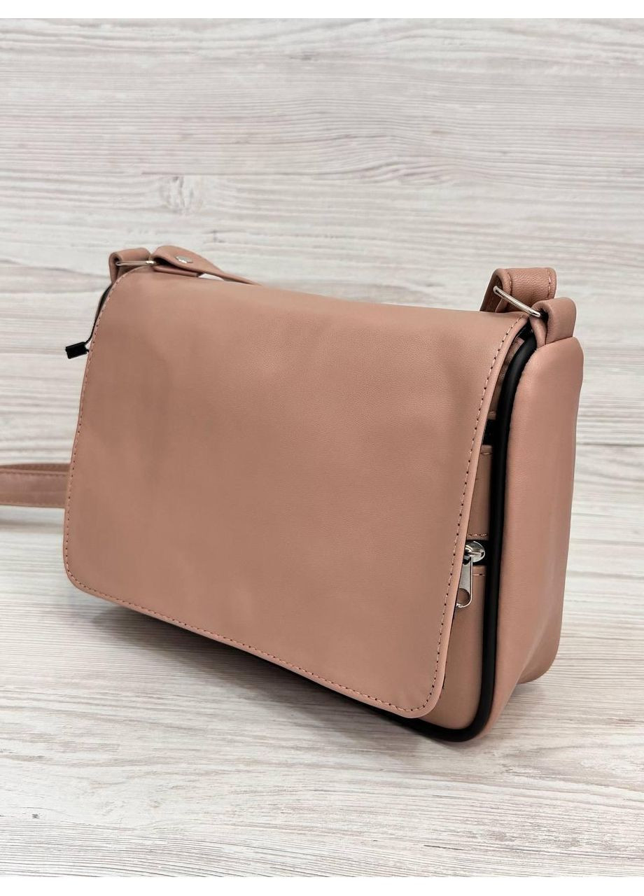 Сумочка женская натуральная кожа пудровая 105101 No Brand (354183801)