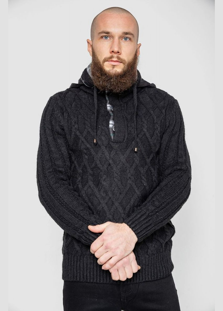 Черный демисезонный свитер мужской,, Ager