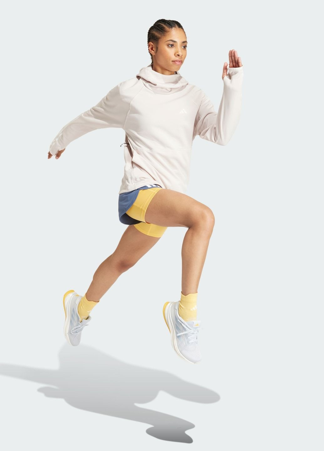 Шорты Own the Run 3-Stripes 2-in-1 adidas (278356591)