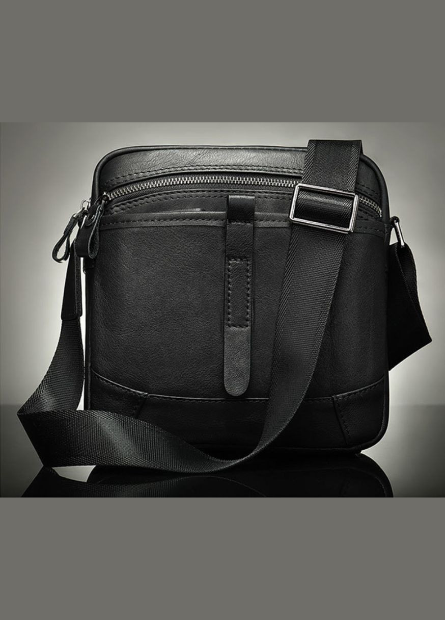 Сумка чоловіча через плече шкіряна через плече 20034 Чорний Vintage (302007989)