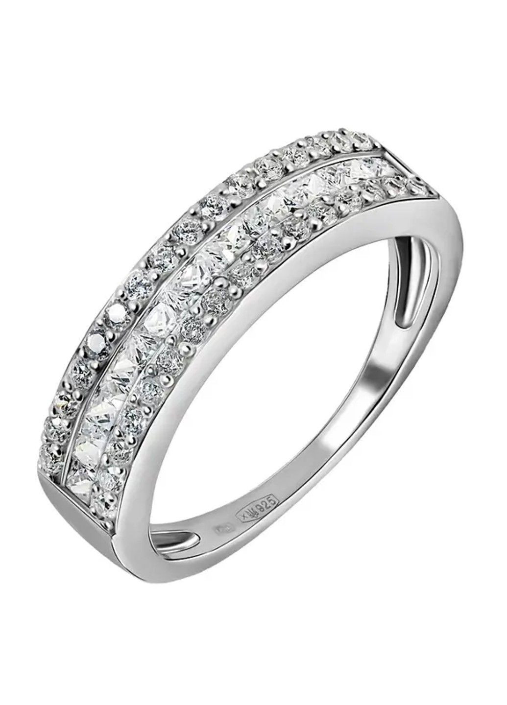Серебряное кольцо с белыми камнями 16р UMAX (291883877)